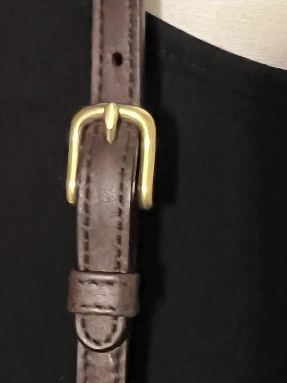 COACH Classic Brown Leather Crossbody Bag with double-sided hangtag.